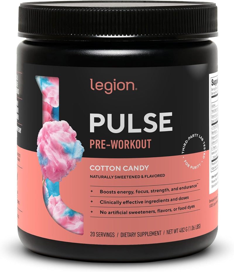 Load image into Gallery viewer, Legion Athletics - Pulse Pre-Workout - Cotton Candy / 20 Servings