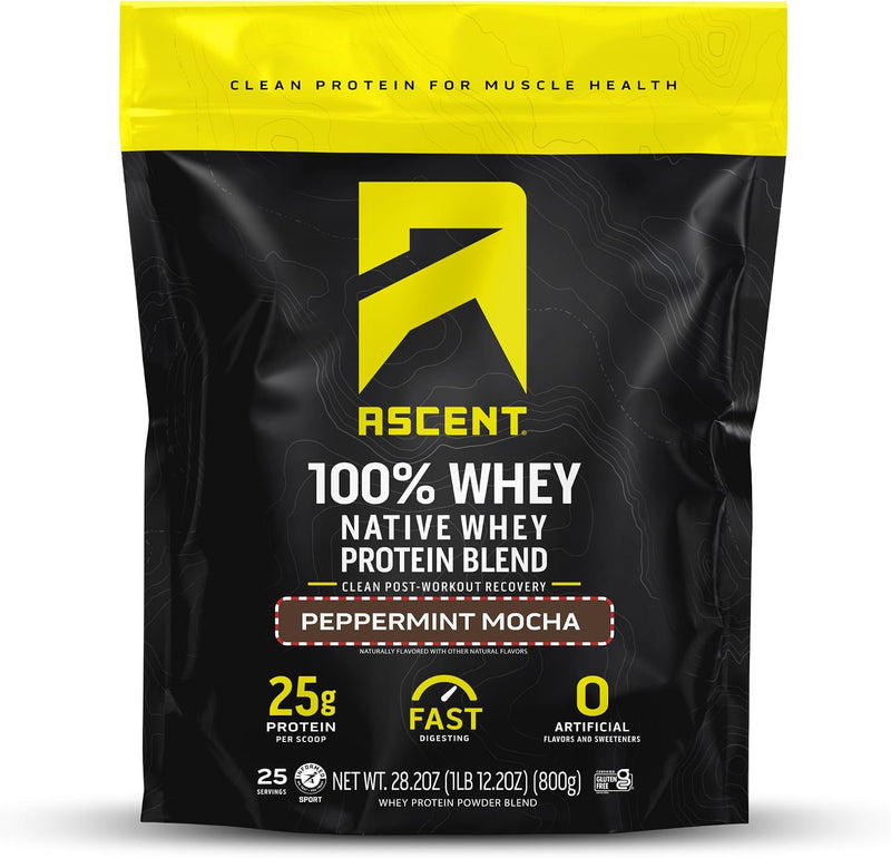 Load image into Gallery viewer, Ascent - 100% Whey Protein - Peppermint Mocha / 2lb Bag