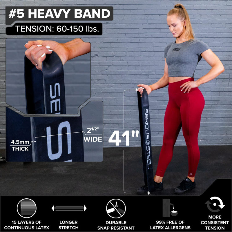 Load image into Gallery viewer, Serious Steel Fitness - 41" Heavy Resistance Band (60-150 Lbs)