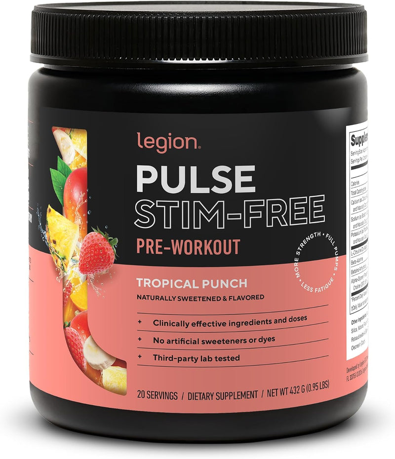 Load image into Gallery viewer, Legion Athletics - Pulse Stim-Free Pre-Workout - Tropical Punch