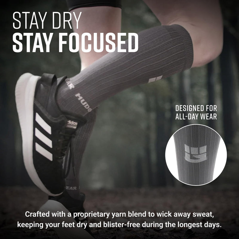 Load image into Gallery viewer, MudGear - Tall Compression Socks (Gray/Gray)