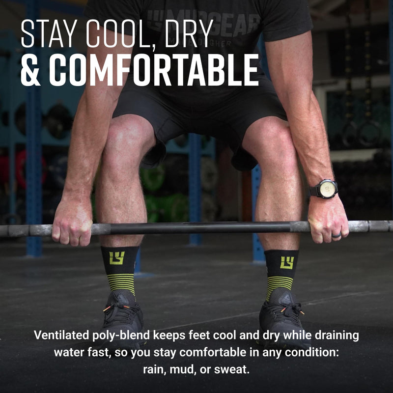 Load image into Gallery viewer, MudGear - Hybrid Training Sock (Yellow)