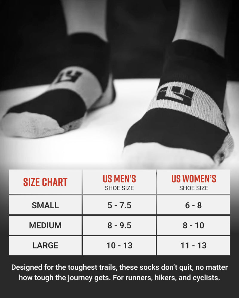 Load image into Gallery viewer, MudGear - No-Show Running Socks - Black/Gray (2 Pair Pack)