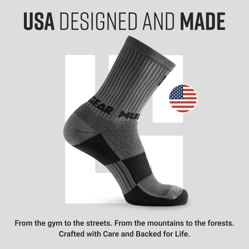 Load image into Gallery viewer, MudGear - Performance Hiking/Trekking Sock - Gray/Black (2 Pair Pack)