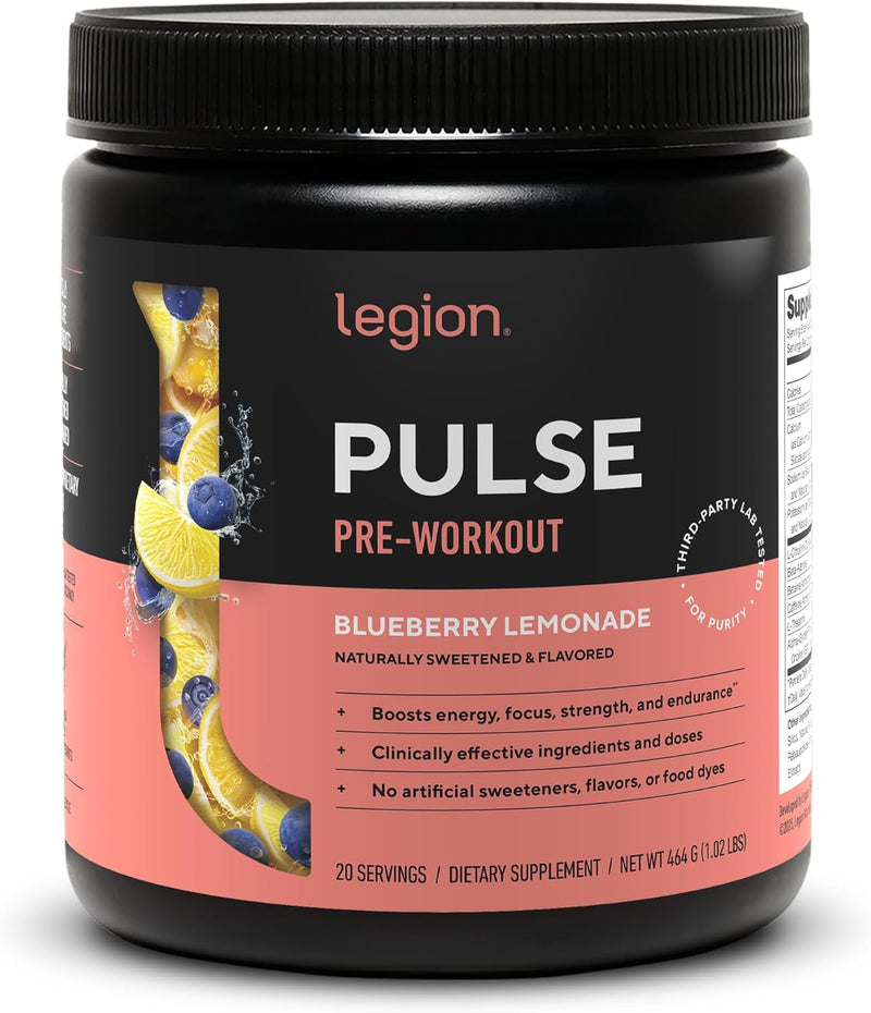 Load image into Gallery viewer, Legion Athletics - Pulse Pre-Workout - Blueberry Lemonade / 20 Servings