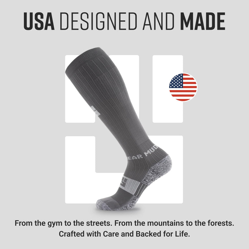 Load image into Gallery viewer, MudGear - Tall Compression Socks (Gray/Gray)