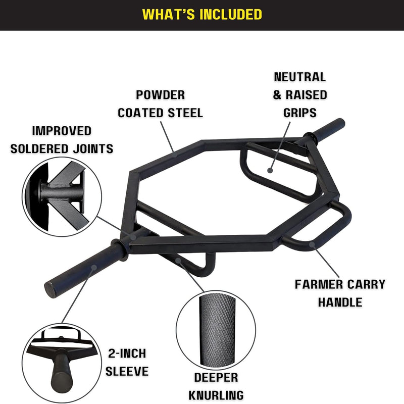 Load image into Gallery viewer, Hulkfit - 2-inch Closed Hex Shaped Trap Bar | 500lb Weight Capacity
