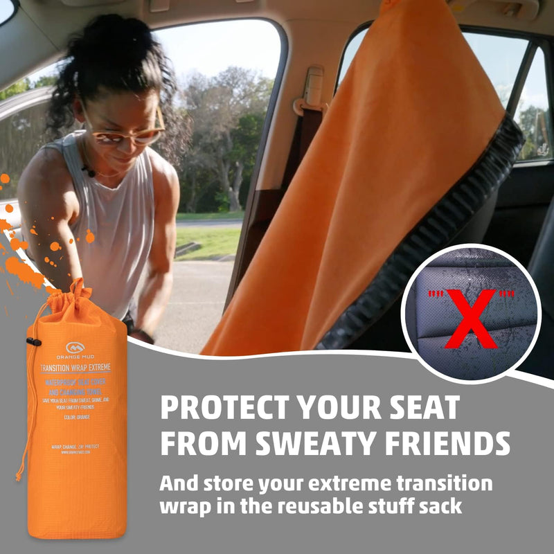 Load image into Gallery viewer, Orange Mud - Transition Wrap Extreme: Waterproof Seat Cover and Changing Towel - Sport Towel