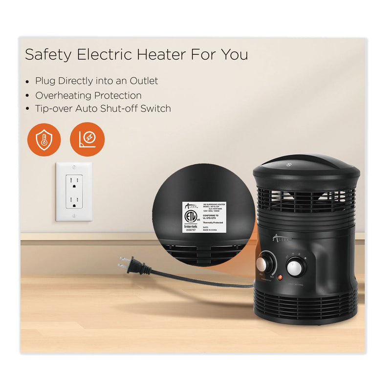 Load image into Gallery viewer, Alera - 360-Degree Circular Fan Forced Heater 750W, Black