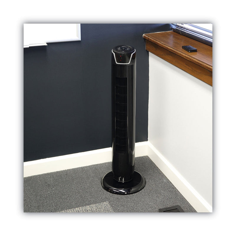 Load image into Gallery viewer, Alera - 36" 3-Speed Oscillating Tower Fan with Remote, Black