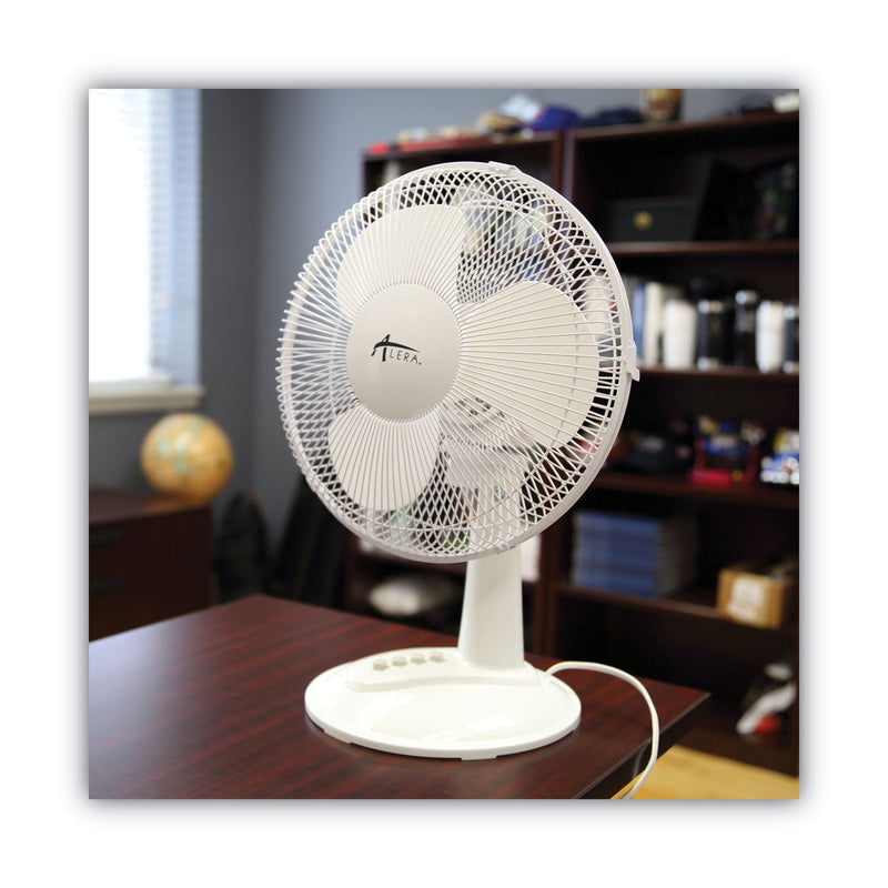 Load image into Gallery viewer, Alera - 12" 3-Speed Oscillating Desk Fan, White