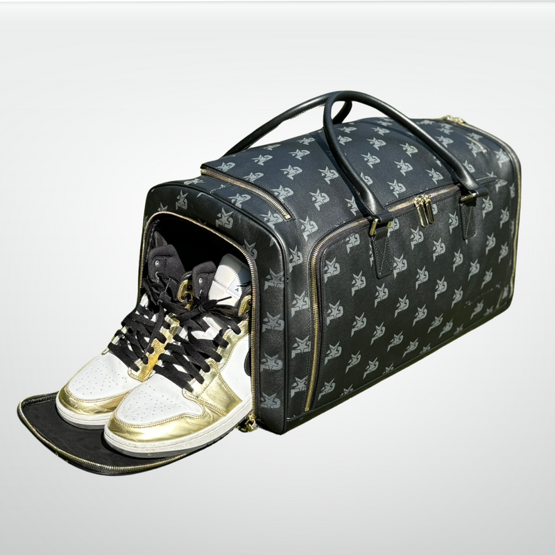 Load image into Gallery viewer, iReliev - I Am - Leather Monogram Training Duffel Bag, Black