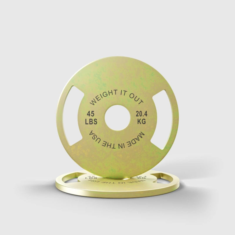 Load image into Gallery viewer, Weight It Out - Pre-Order Only: Custom Engraved Solid Steel Calibrated Weight Plate Pairs American Made