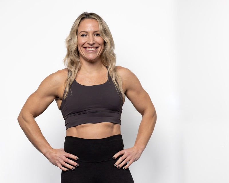 Load image into Gallery viewer, Peachy Athletic - Emerald Longline Sports Bra (High Support) - Dark Shadow