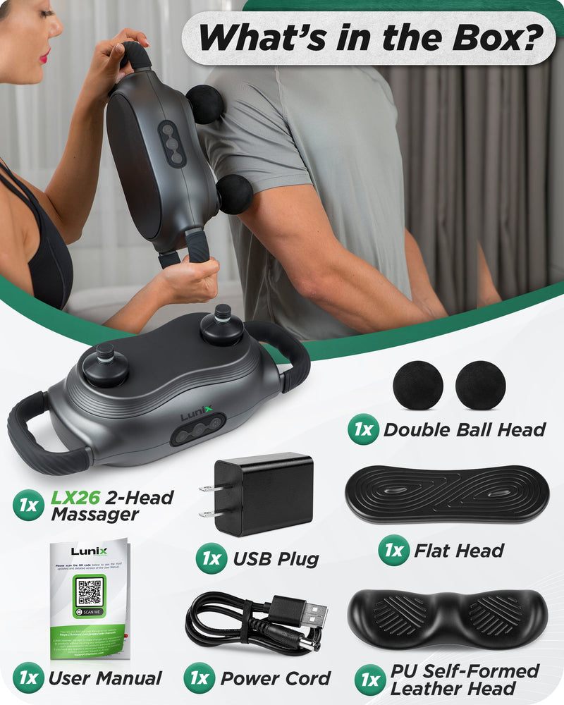 Load image into Gallery viewer, Lunix - LX26 DEEP TISSUE 2-HEAD MASSAGER