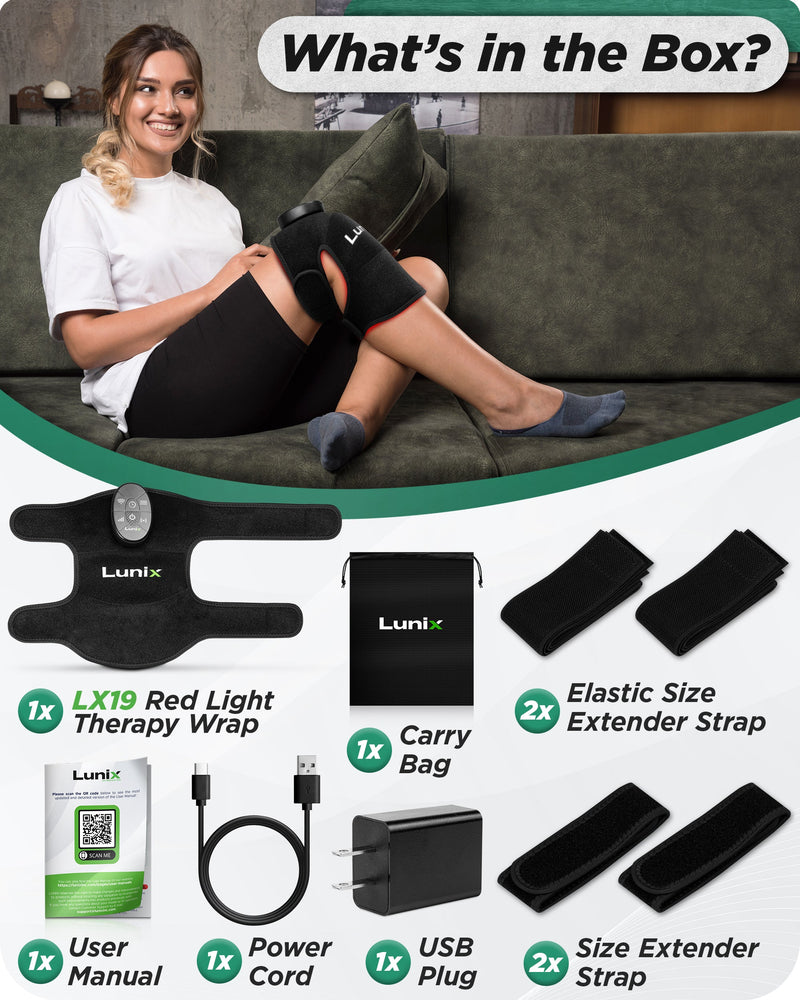 Load image into Gallery viewer, Lunix - LX19 Red Light Therapy for Knee, Elbow and Shoulder, Charcoal Black