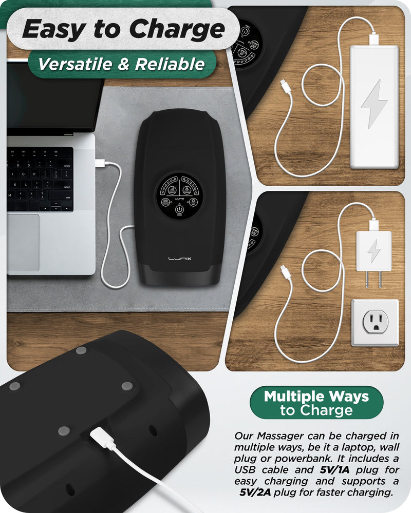 Load image into Gallery viewer, Lunix - LX3 Cordless Hand Massager Black