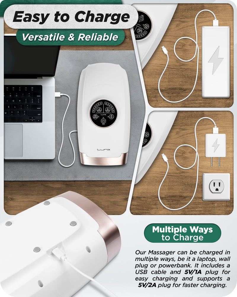 Load image into Gallery viewer, Lunix - LX3 Cordless Hand Massager White