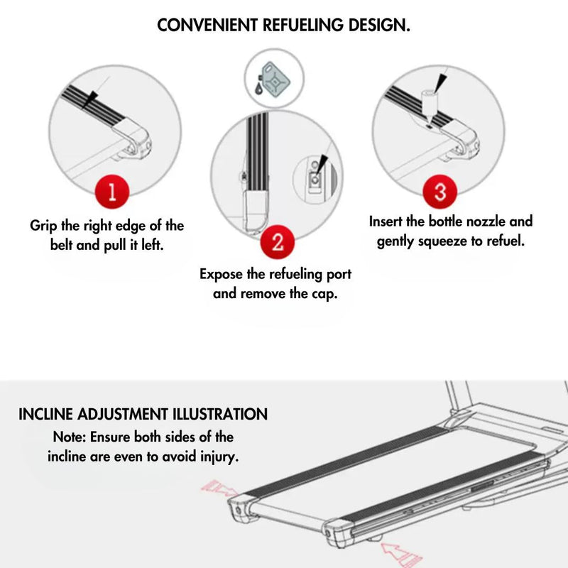 Load image into Gallery viewer, Muscle D Fitness - Light Commercial Folding Treadmill - LED Display - Heart Rate Monitor - Safety Clip