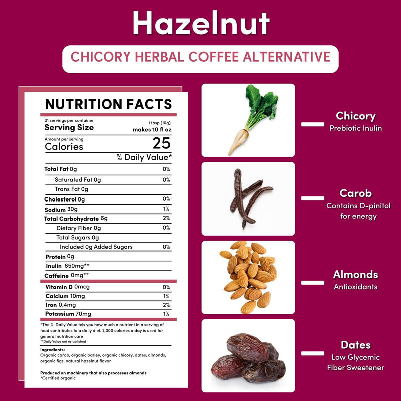 Load image into Gallery viewer, Teeccino - Hazelnut Chicory Herbal Coffee