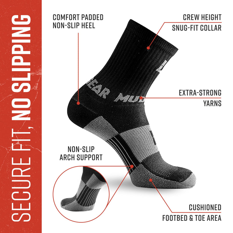 Load image into Gallery viewer, MudGear - Performance Hiking/Trekking Sock - Black/Gray (2 Pair Pack)