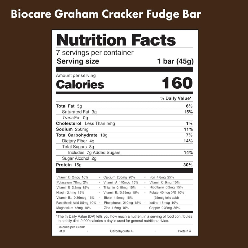 Load image into Gallery viewer, Biocare - 15G Protein Graham Cracker Fudge Bar - Protein Supplements