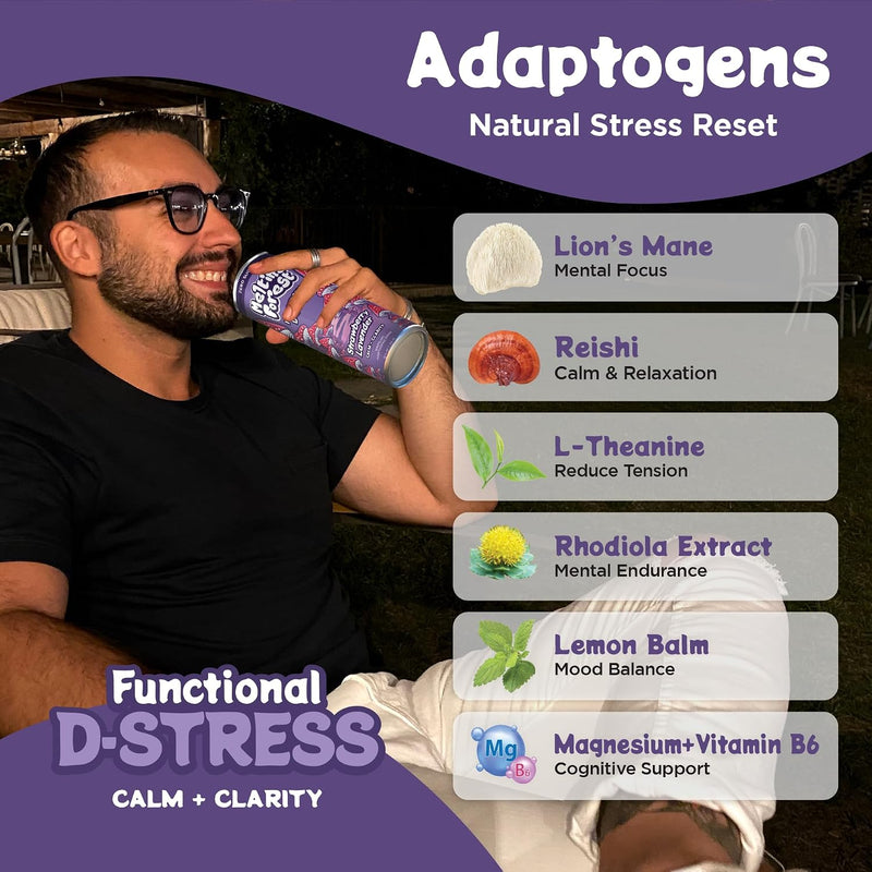 Load image into Gallery viewer, Melting Forest - Mushroom D-Stress Drink 12 Pack - Strawberry Lavender