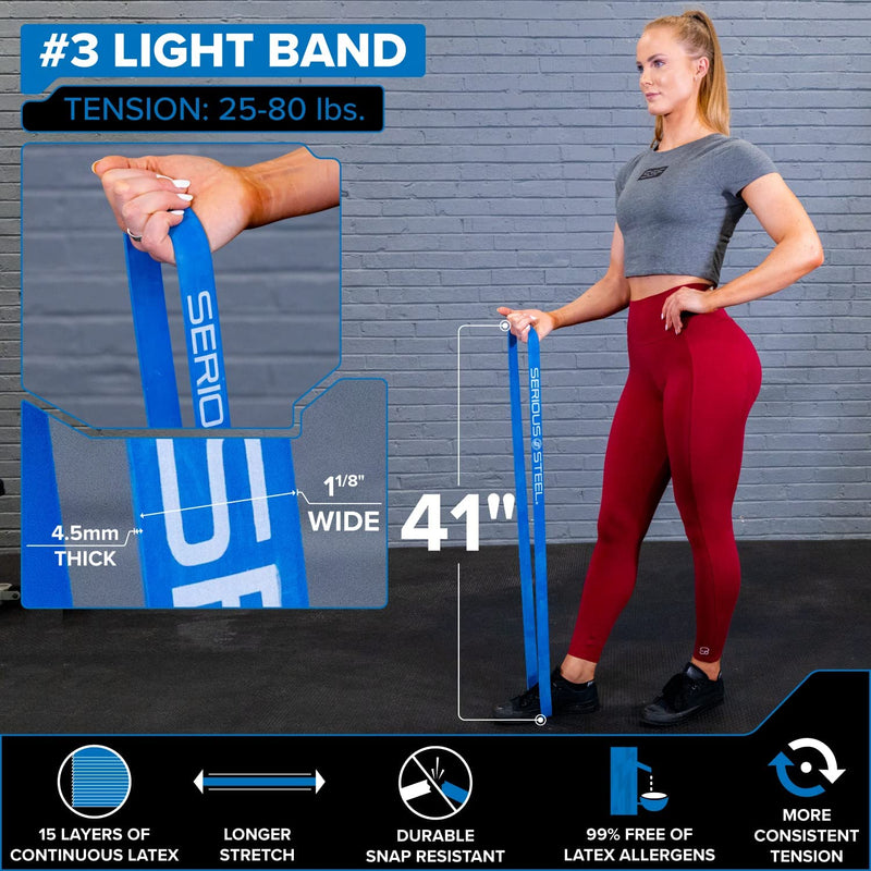 Load image into Gallery viewer, Serious Steel Fitness - 41" Heavy Resistance Band (60-150 lbs)