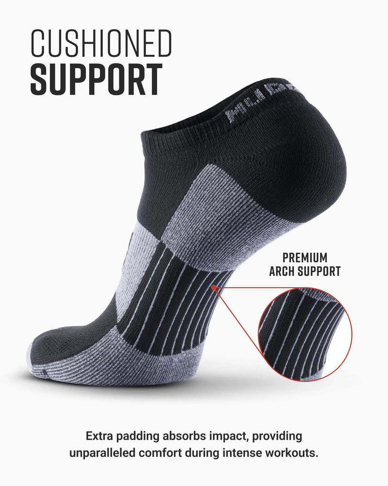 Load image into Gallery viewer, MudGear - No-Show Running Socks - Black/Gray (2 Pair Pack)