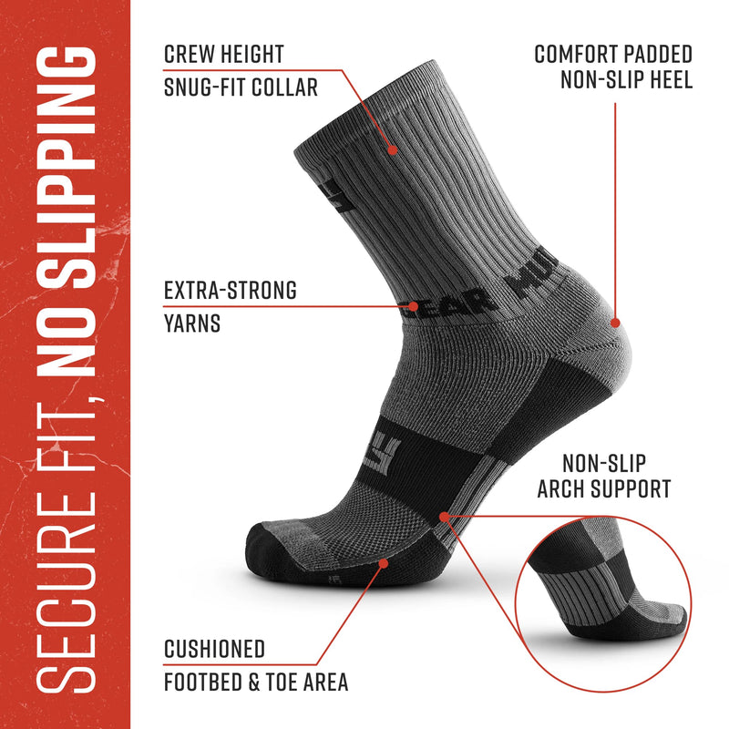 Load image into Gallery viewer, MudGear - Performance Hiking/Trekking Sock - Gray/Black (2 Pair Pack)