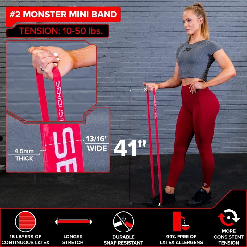 Load image into Gallery viewer, Serious Steel Fitness - 41" Monster Mini Resistance Band (10-50 lbs)