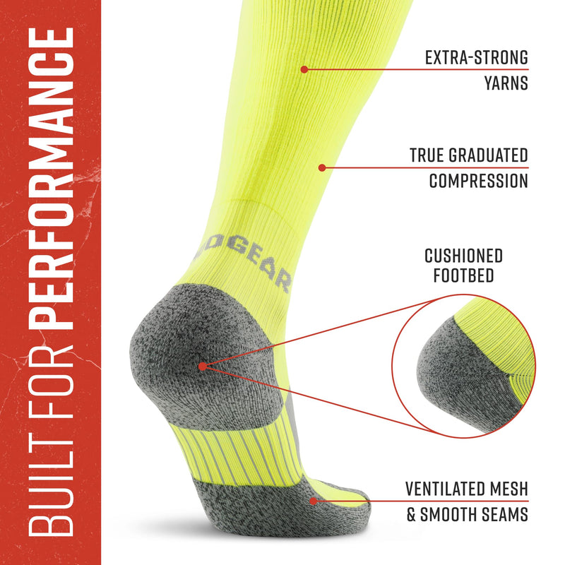 Load image into Gallery viewer, MudGear - Tall compression socks (neon yellow)