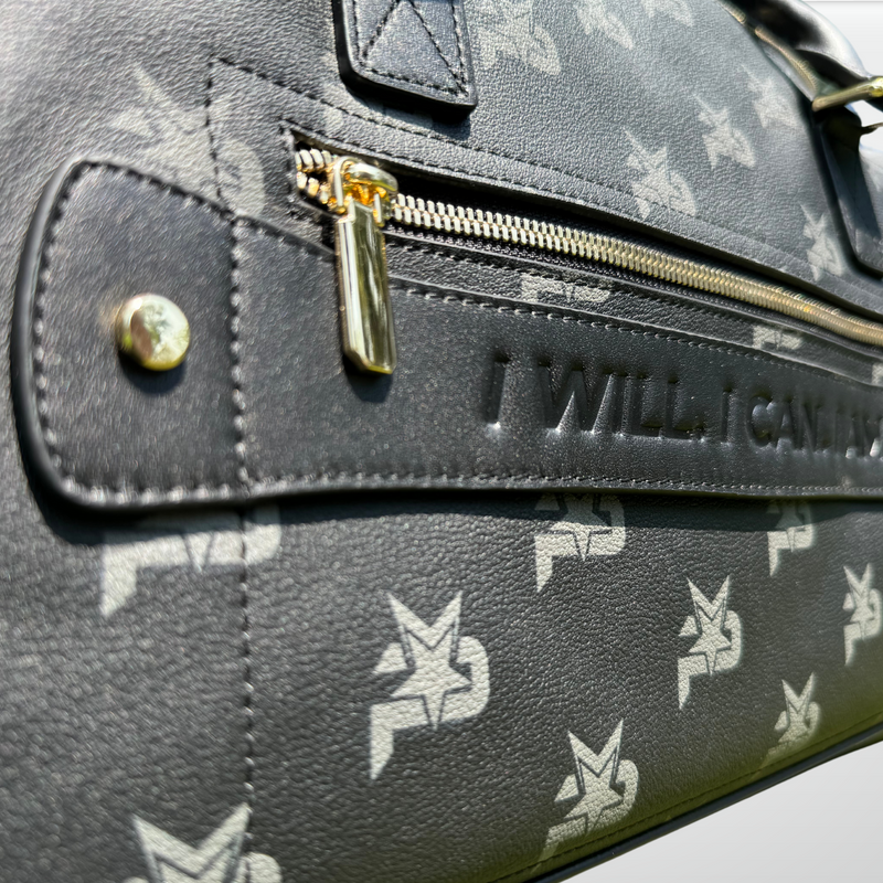 Load image into Gallery viewer, iReliev - I Am - Leather Monogram Training Duffel Bag, Black