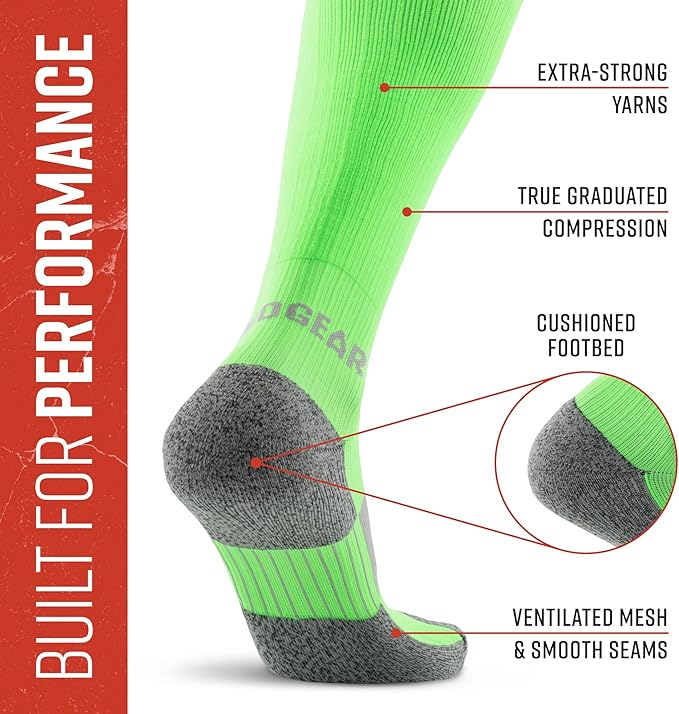 Load image into Gallery viewer, MudGear - Tall Compression Socks (Neon Green)
