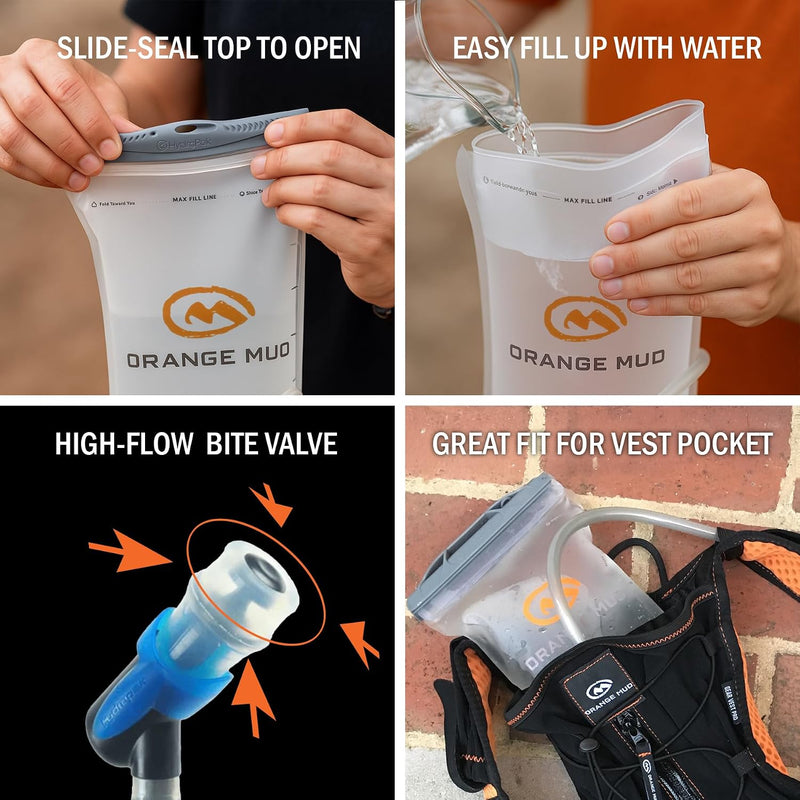 Load image into Gallery viewer, Orange Mud - HydraPak Bladder 2L Elite with Quick Disconnect and Blaster Valve - Hydration Bladder