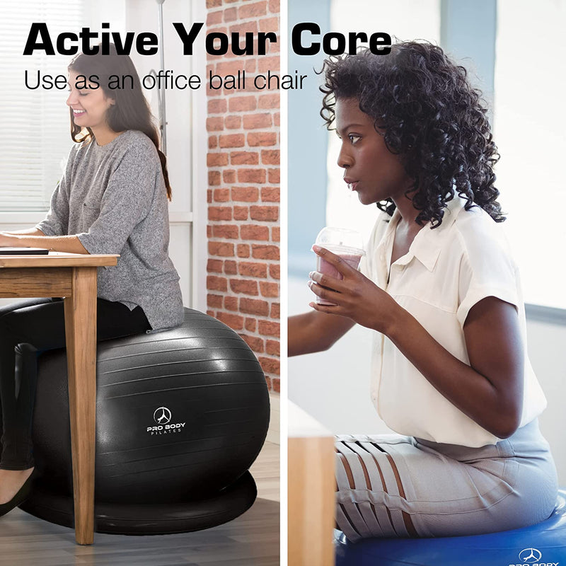 Load image into Gallery viewer, ProBody Pilates - Exercise Ball Chair with Base & Bands