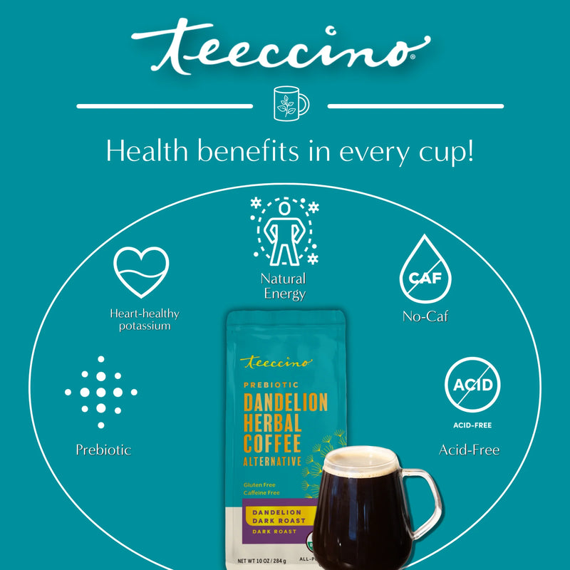 Load image into Gallery viewer, Teeccino - Dandelion Dark Roast Herbal Coffee
