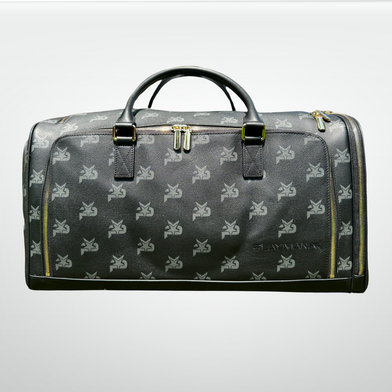 Load image into Gallery viewer, iReliev - I Am - Leather Monogram Training Duffel Bag, Black