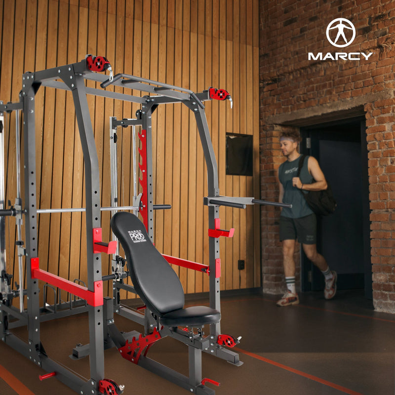 Load image into Gallery viewer, Marcy Pro Smith Machine Weight Bench Home Gym Total Body Workout Training System
