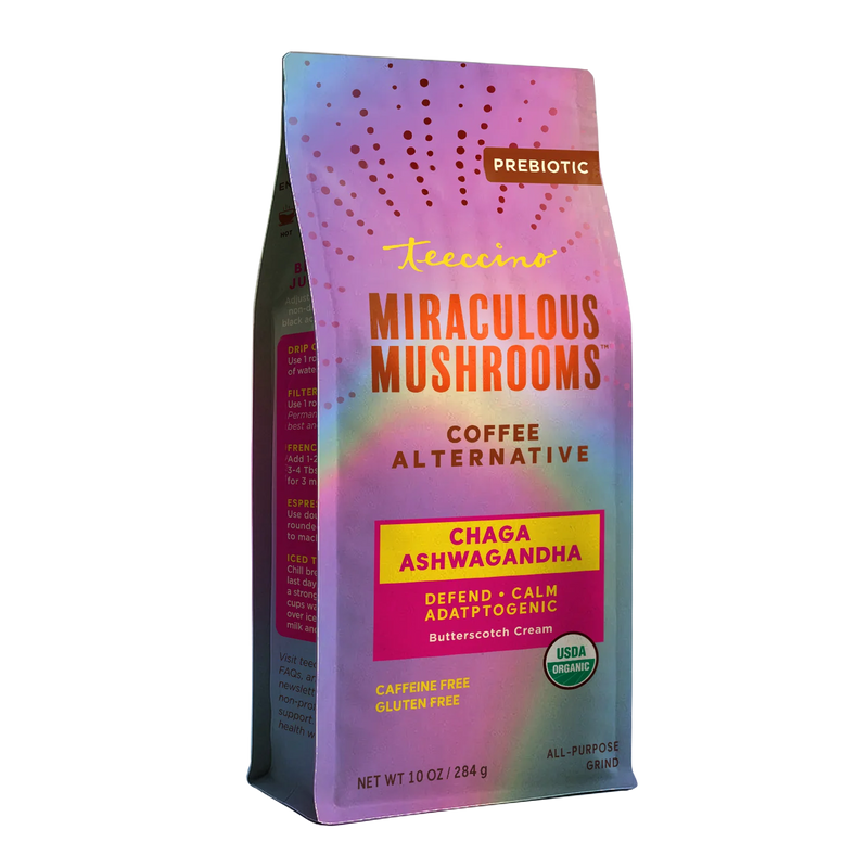 Load image into Gallery viewer, Teeccino - Chaga Ashwagandha Butterscotch Cream Mushroom Herbal Coffee