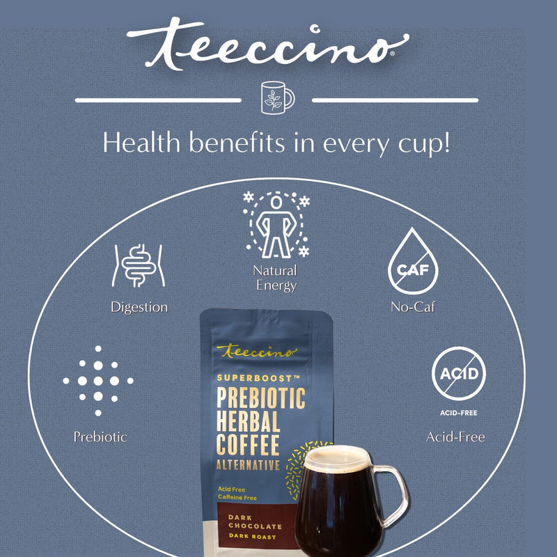 Load image into Gallery viewer, Teeccino - Dark Chocolate Prebiotic SuperBoost Herbal Coffee