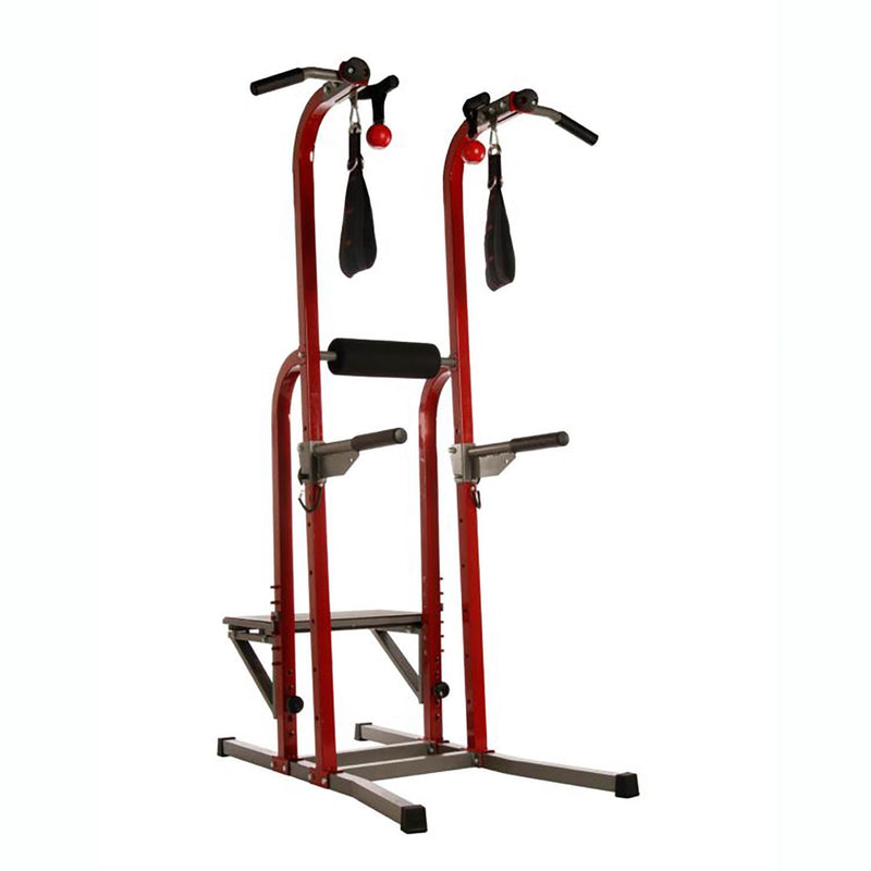 Load image into Gallery viewer, Stamina X Fortress Power Tower Home Gym Pull Up Fitness Workout Station, Red
