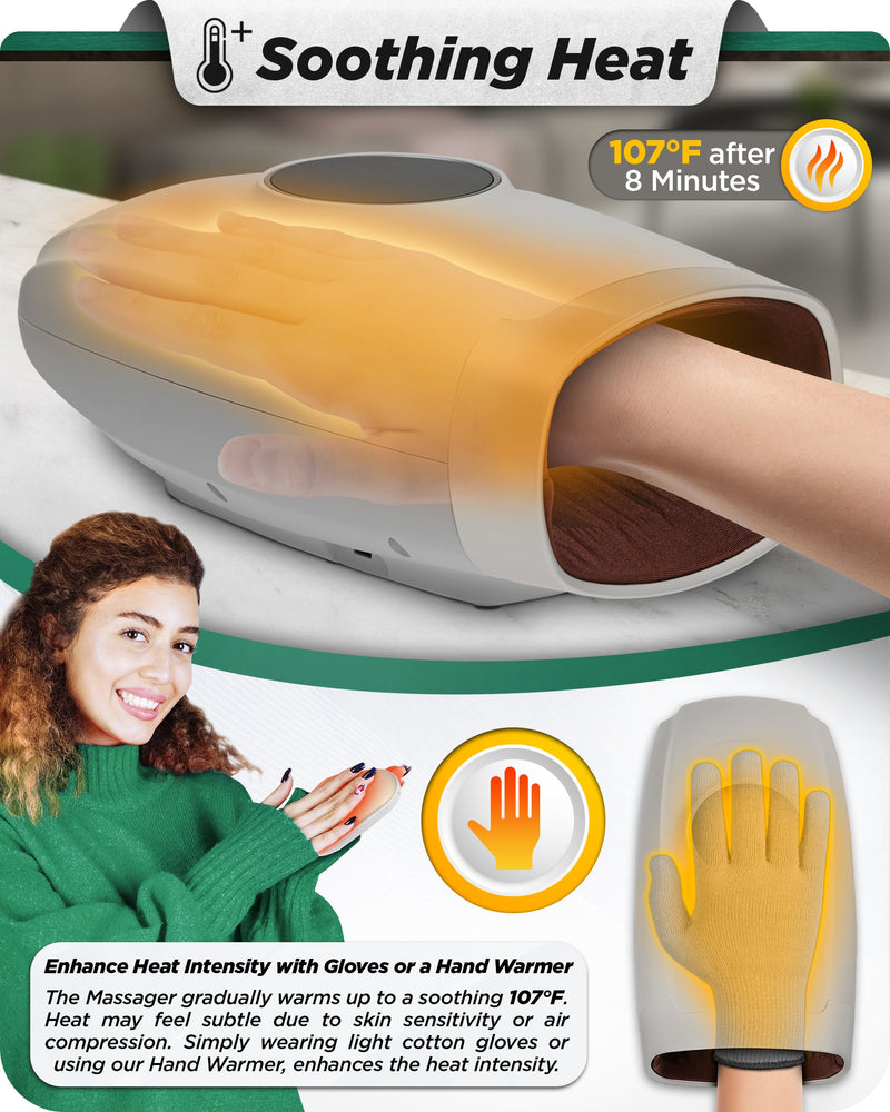 Load image into Gallery viewer, Lunix - LX7 LCD Touchscreen Hand Massager with Heated Air Compression (Cloud Gray)