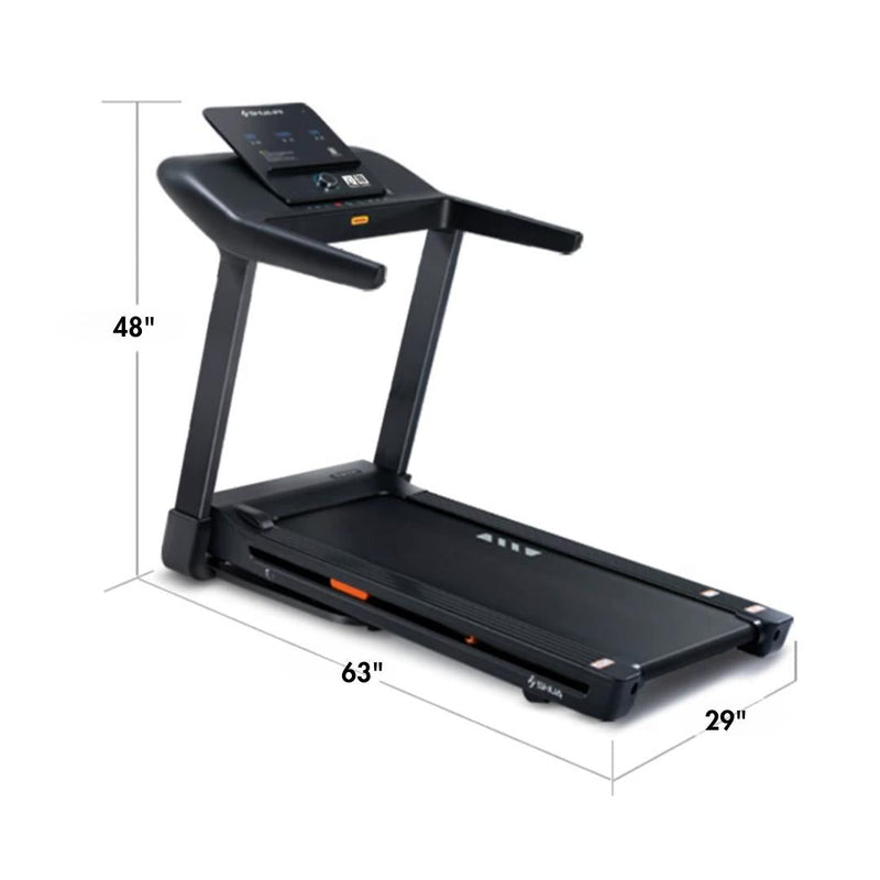 Load image into Gallery viewer, Muscle D Fitness - Light Commercial Folding Treadmill - LED Display - Heart Rate Monitor - Safety Clip