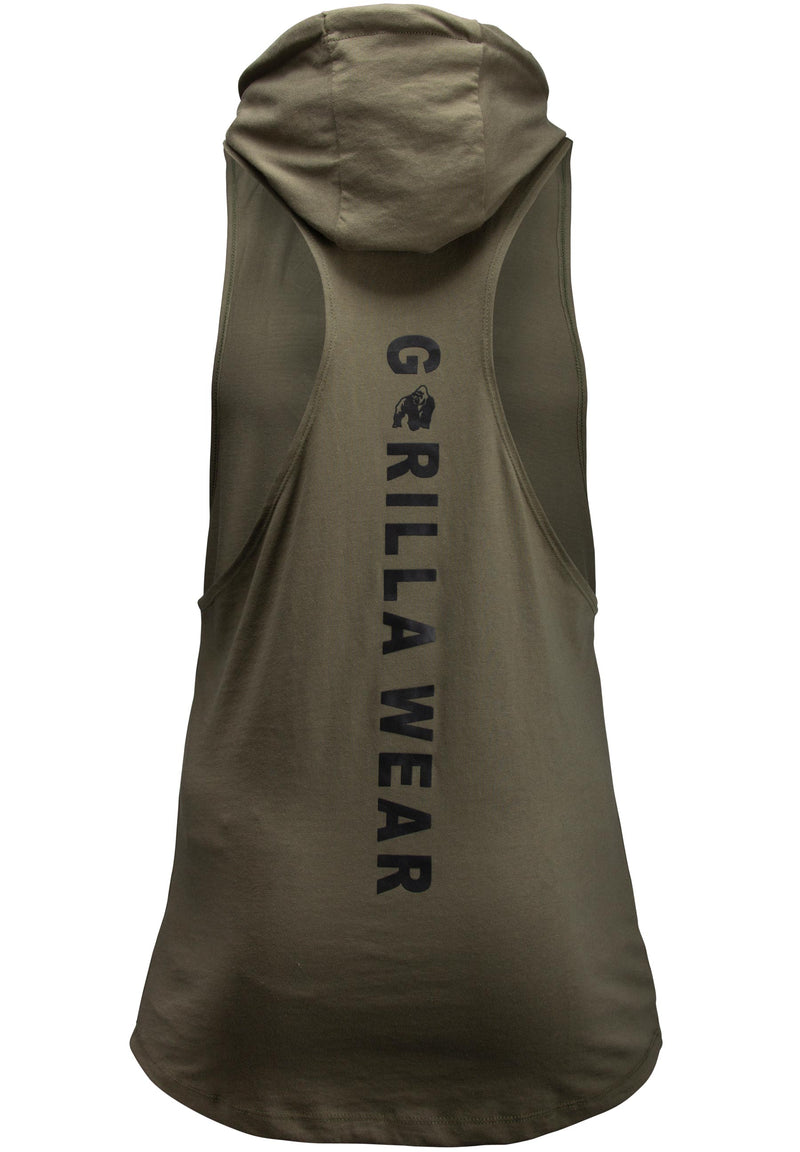 Load image into Gallery viewer, Gorilla Wear - Lawrence Hooded Tank Top - Army Green