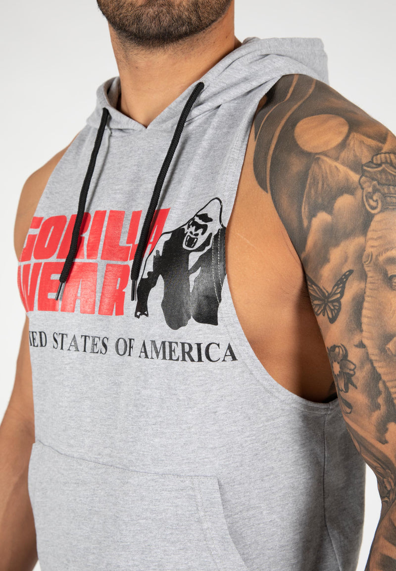 Load image into Gallery viewer, Gorilla Wear - Rogers Hooded Tank Top - Gray Melange