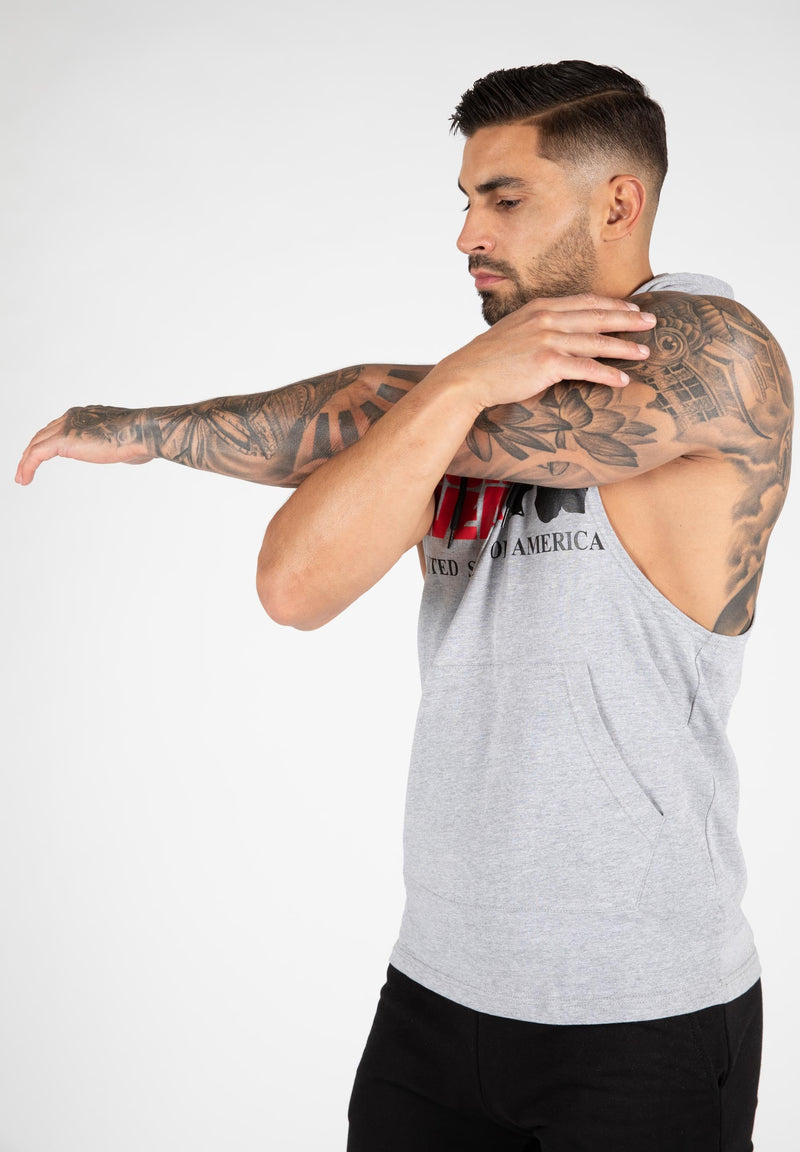 Load image into Gallery viewer, Gorilla Wear - Rogers Hooded Tank Top - Gray Melange