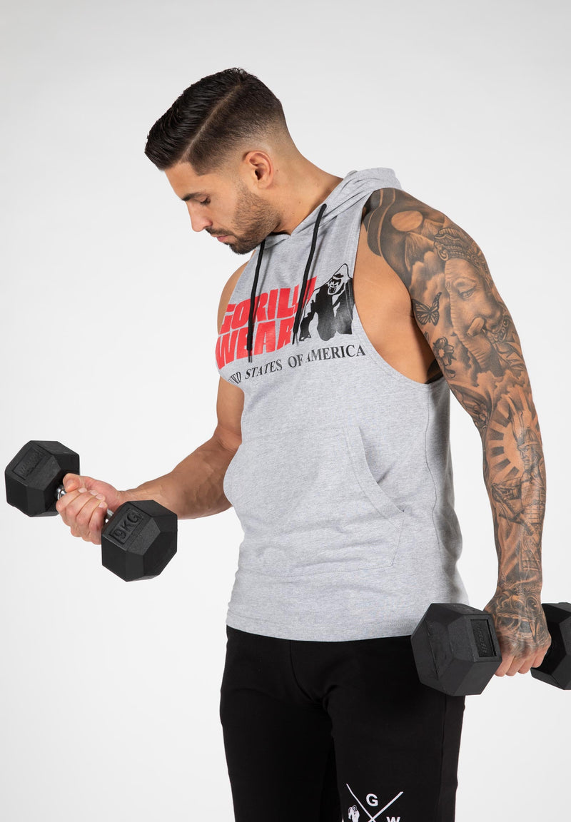 Load image into Gallery viewer, Gorilla Wear - Rogers Hooded Tank Top - Gray Melange