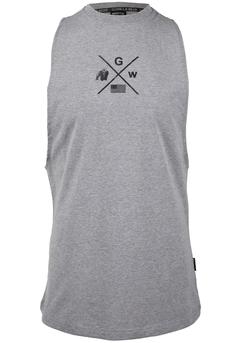 Load image into Gallery viewer, Gorilla Wear - Cisco Drop Armhole Tank Top - Gray/Black