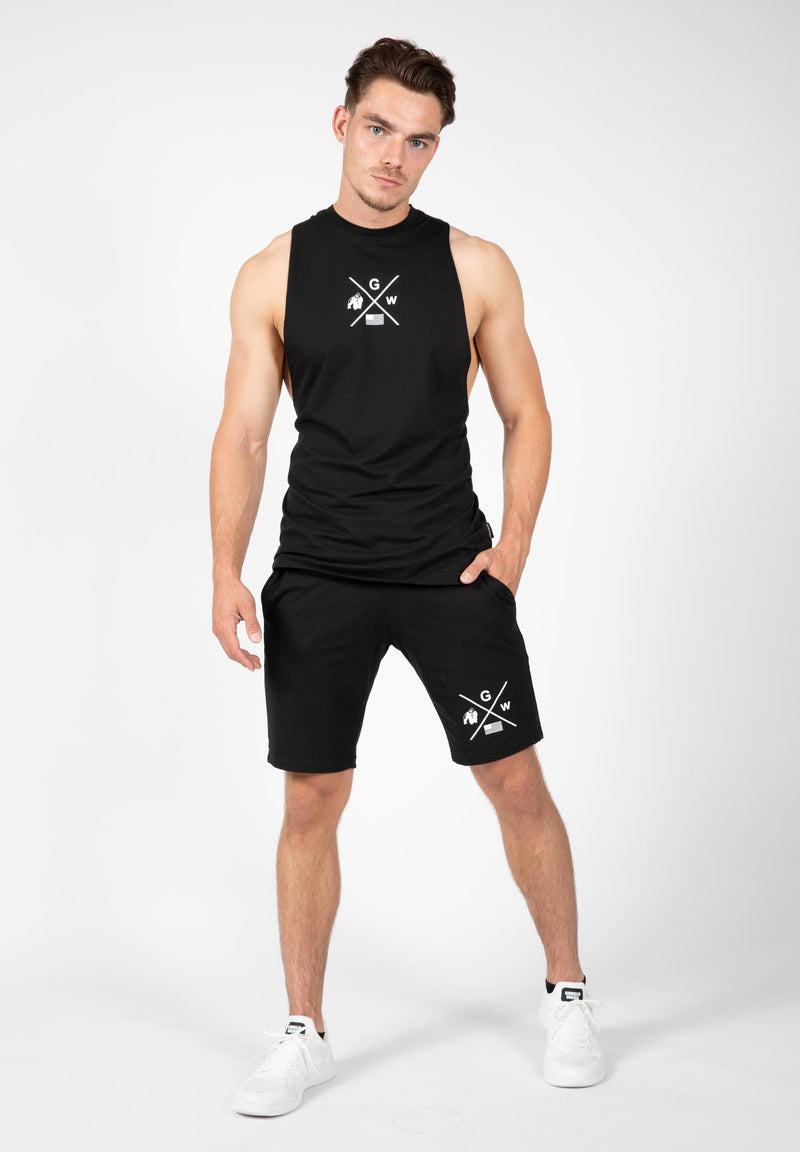 Load image into Gallery viewer, Gorilla Wear - Cisco Drop Armhole Tank Top - Black/White